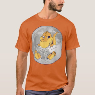 Baby Dino Dinosaur In Space Moon T-Shirt