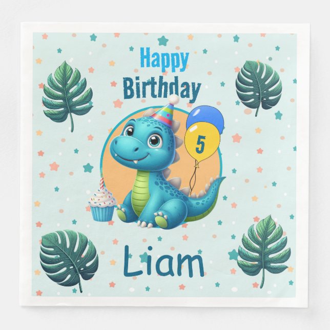 Baby Dino Napkins! Servilleta de papel Napkin (Front)