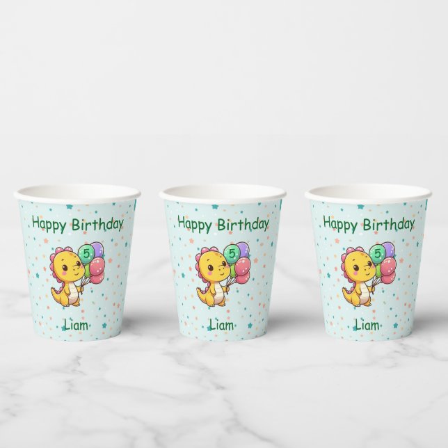 Baby Dino Paper Cups (Multi)