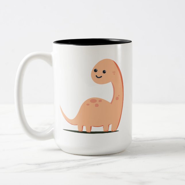 Baby Dino Two-Tone Coffee Mug (Left)