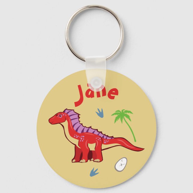 Baby Dinosaur Amargasaurus Key Ring (Front)