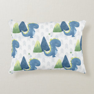 Baby Dinosaur and Mountains Decorative Cushion