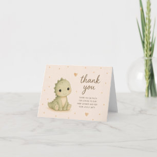 Baby Dinosaur Baby Shower Thank You Card