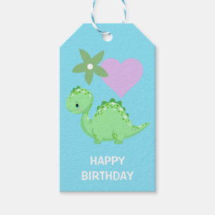 Baby Dinosaur Birthday Gift Tags