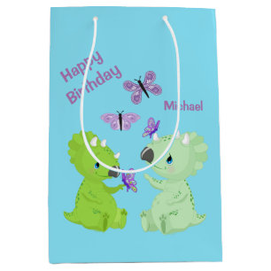 Baby Dinosaur Birthday or Shower Medium Gift Bag