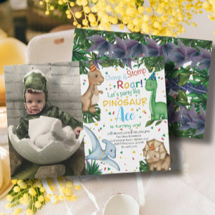Baby Dinosaur Birthday Party! Photo Invitation