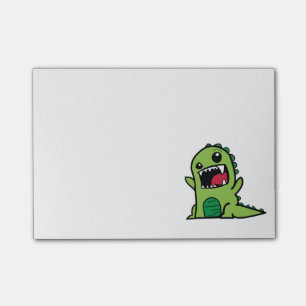 Baby dinosaur cartoon post-it notes
