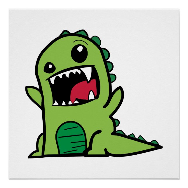 Baby dinosaur cartoon poster (Front)