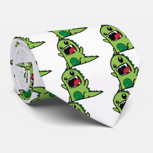 Baby dinosaur cartoon tie