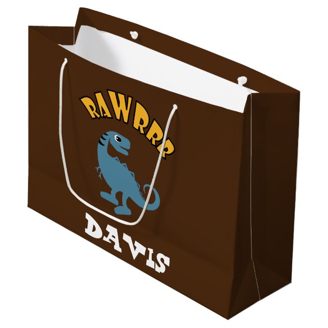 Baby Dinosaur Design - Gift Bag - Large (Front Angled)