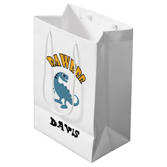 Baby Dinosaur Design - Gift Bag - Medium (Front Angled)