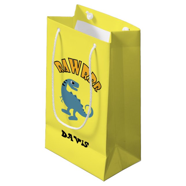 Baby Dinosaur Design - Gift Bag - Small (Front Angled)