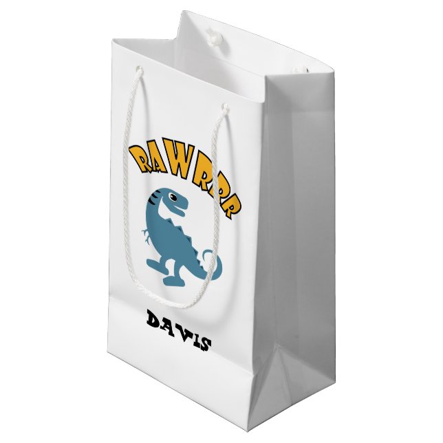 Baby Dinosaur Design - Gift Bag - Small (Front Angled)