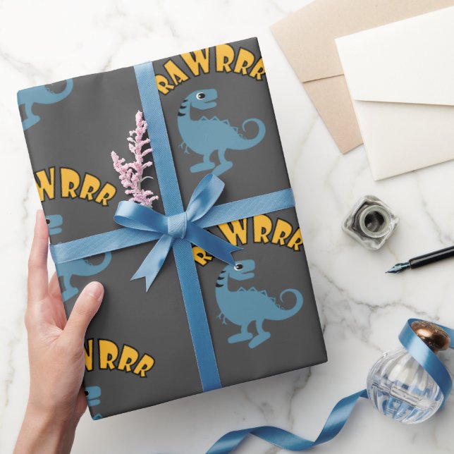Baby Dinosaur Design - Matte Wrapping Paper (Gifting)