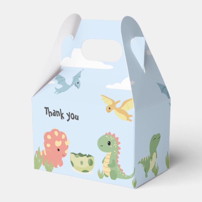 Baby dinosaur/Dinosaur eggs birthday party  Favour Box (Front Side)