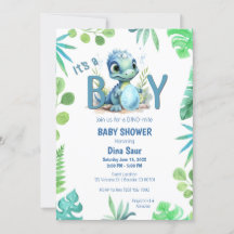 Baby Dinosaur Egg Green and Blue Baby Shower