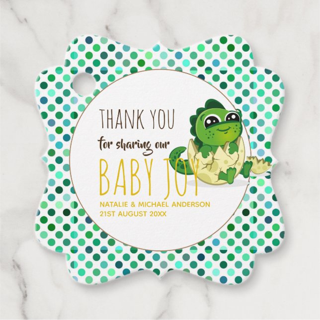 Baby Dinosaur Favour Tags (Front)