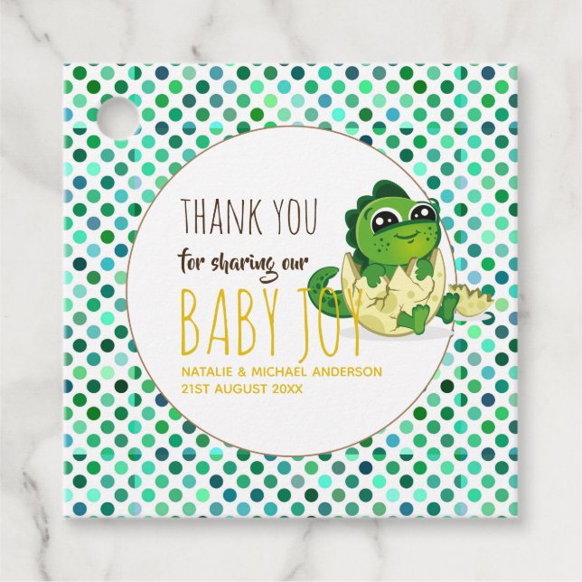 Baby Dinosaur Favour Tags (Front)