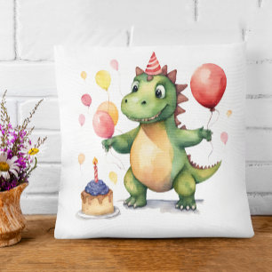 Baby Dinosaur Girls Birthday Cushion