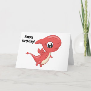 Baby Dinosaur Happy Birthday! Blank Card