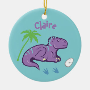 Baby Dinosaur Iguanodon Ceramic Tree Decoration