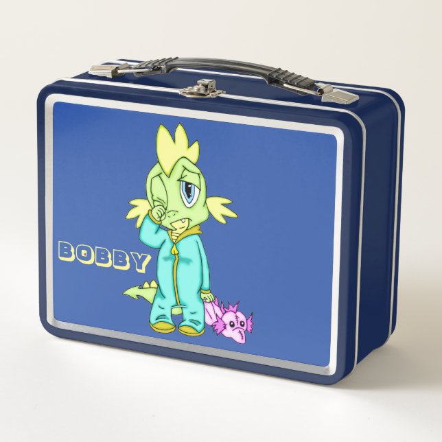 Baby Dinosaur Metal Lunch Box (Front)