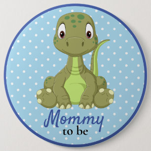 Baby Dinosaur Mummy T rex Baby Shower  Button