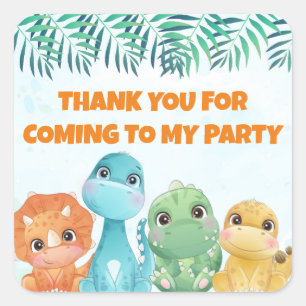 Baby Dinosaur Party Favour Stickers