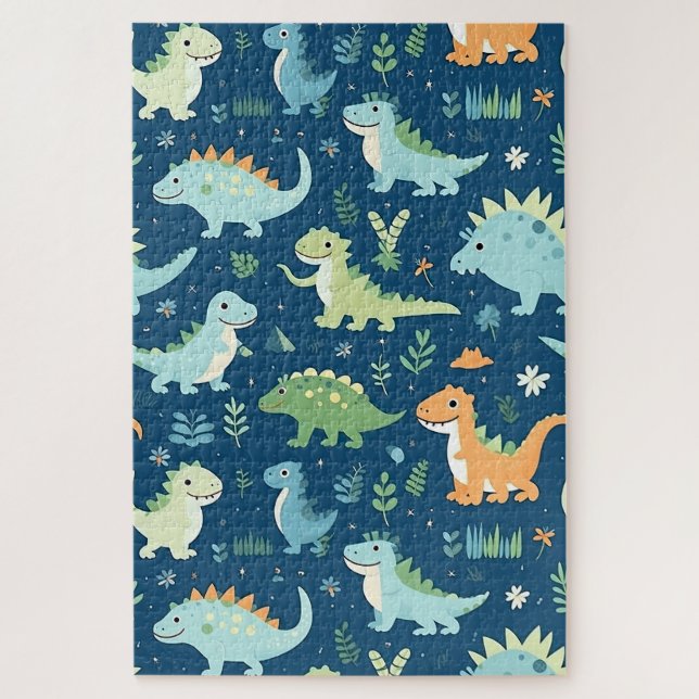 Baby Dinosaur Pattern Jigsaw Puzzle (Vertical)