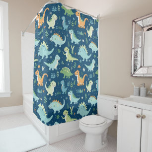 Baby Dinosaur Pattern Shower Curtain