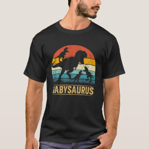 Baby Dinosaur T Rex Babysaurus 3 Kids Family Match T-Shirt