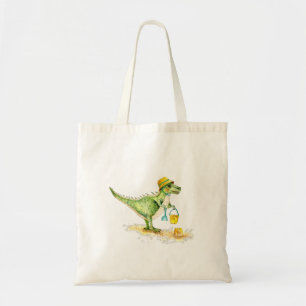 Baby Dinosaur T-Rex on the Beach Tote Bag
