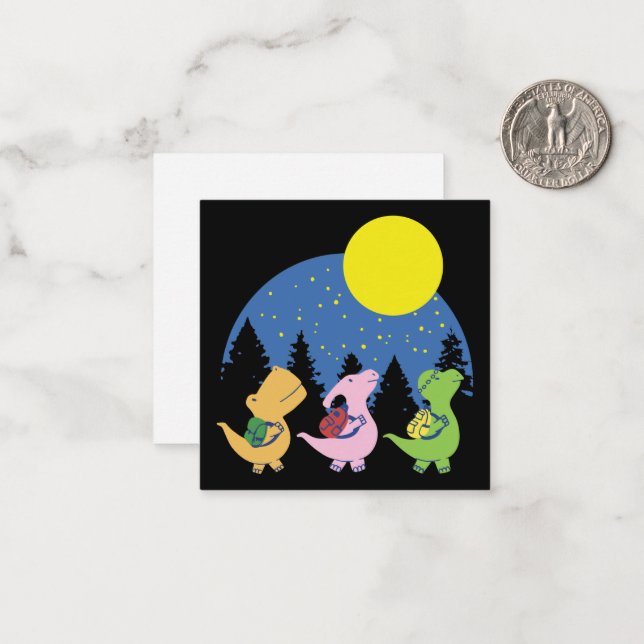 Baby Dinosaurs Back To School Card (Front/Back In Situ)