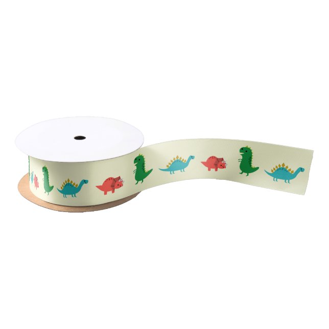 Baby Dinosaurs Satin Ribbon (Spool)