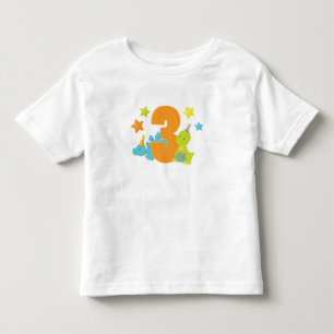 Baby Dinosaurs Three Year Old Birthday Shirt