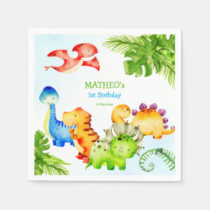 Baby dinosaurs toddler birthday party   napkin