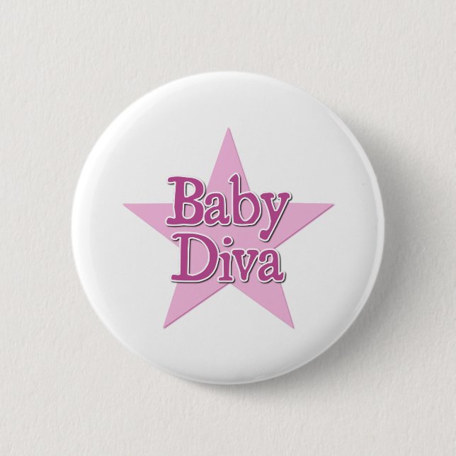 Baby Diva 6 Cm Round Badge (Front)