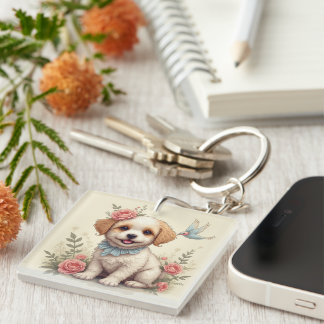 Baby Dog Key Ring