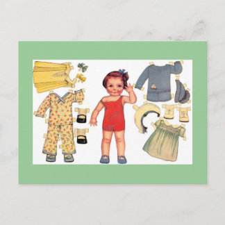 Baby Doll Paper Doll Postcards