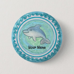 Baby Dolphin 6 Cm Round Badge