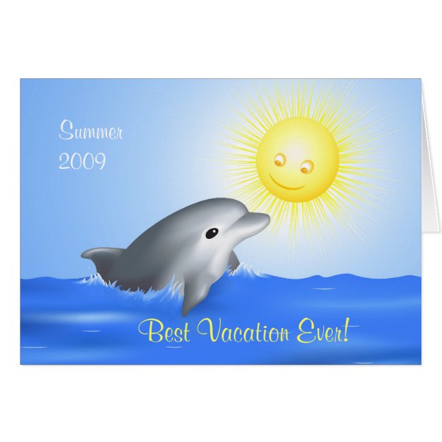 Baby Dolphin Greeting Card (Front Horizontal)