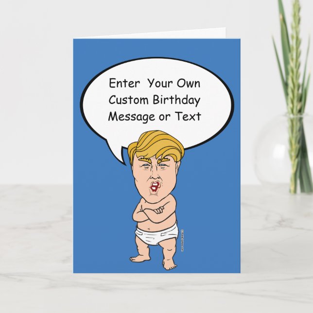 Baby Donald Trump Birthday Card - Customise Your M (Front)