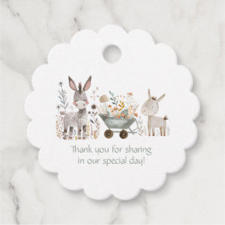 Baby Donkey Baby Shower |  Favour Tags