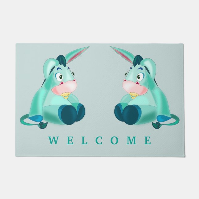 Baby Donkey Doormat - Welcome (Front)