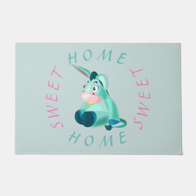 Baby Donkey Funny Doormat - Custom Text (Front)