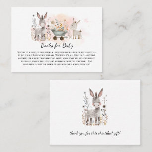 Baby Donkey Woodland Books for Baby Place Card
