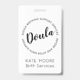 Baby Doula Birth Coach Midwife Badge ID Badge
