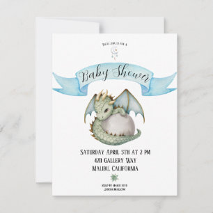 Baby Dragon Baby Shower Card