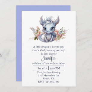 Baby Dragon Baby Shower Invitation