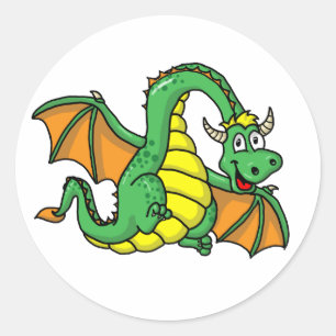 Baby Dragon Classic Round Sticker